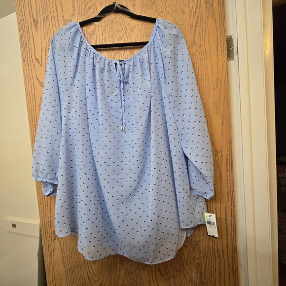 Alyx 3x Light Blue Women's Blouse - Picture 2 of 11